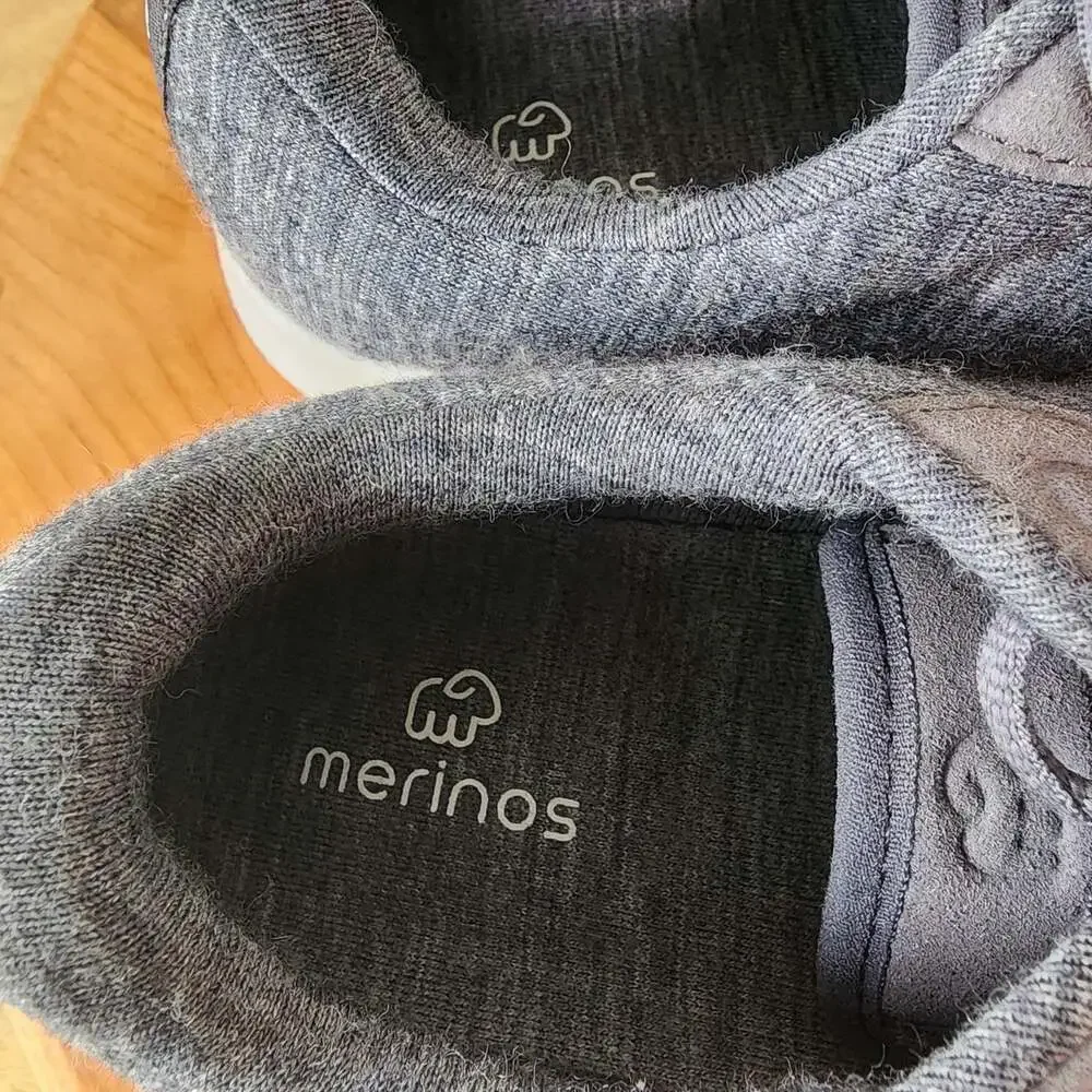 Merinos Shoes Womens Size 8 Gray Wool Knit Walking Sneakers Comfort Lightweight